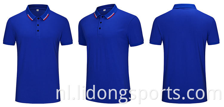 LiDong Custom Goedkope Polo Golf T-shirts Nieuw design Heren Polo T-shirts met rode en zwarte kraag Groothandel